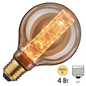 Отзывы Лампа филаментная светодиодная Paulmann LED Vintage G95 Innenkolb spiral 4W 1800K E27 200lm gold