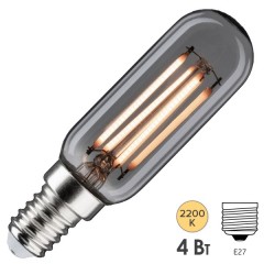 Лампа филаментная светодиодная Paulmann LED Vintage DIM 4W 2200K E14 160lm дымчатое стекло/Smoke