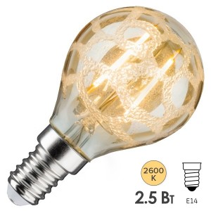 Купить Лампа филаментная светодиодная Paulmann LED Vintage 2,5W 2600K E14 Золотой кроко-лед