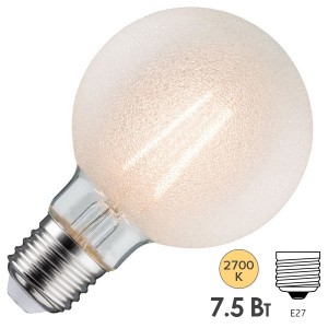 Лампа филаментная светодиодная Paulmann LED Vintage G80 DIM 7,5W 2700K E27 ледяной кристалл