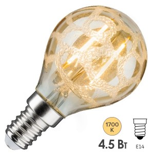 Лампа филаментная светодиодная Paulmann LED Vintage DIM 4,5W 2700K E14 Прозрачный кроко-лед