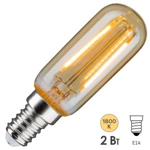 Лампа филаментная светодиодная Paulmann LED Vintage трубка 2W 1800K E14 Золото/Gold