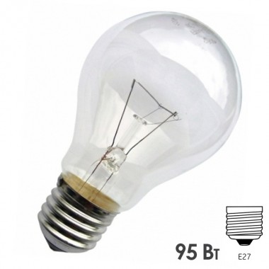 Купить Лампа накаливания 36В 95Вт Е27 прозрачная (МО 36-95)