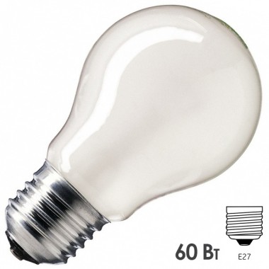 Обзор Лампа накаливания Osram CLASSIC A FR 60W E27 матовая