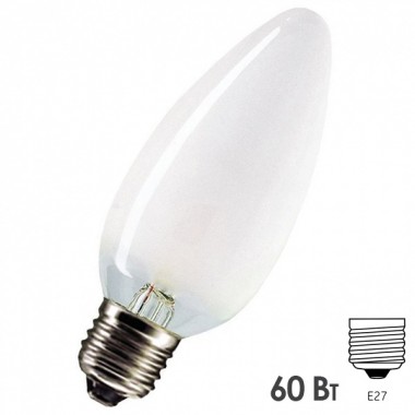 Купить Лампа накаливания свеча Osram CLASSIC B FR 60W E27 матовая