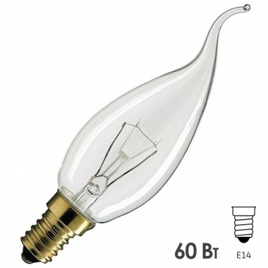 Обзор Лампа свеча на ветру Foton DECOR С35 FLAME CL 60W E14 230V прозрачная