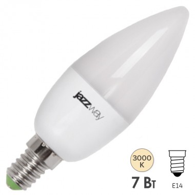 Купить Лампа светодиодная свеча PLED- DIM C37 7w 3000K 540 Lm E14 230/50 Jazzway