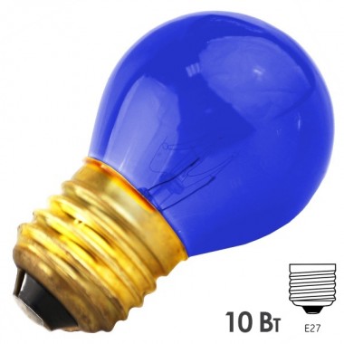Обзор Лампа FOTON DECOR P45 CL 10W E27 230V BLUE/Синий