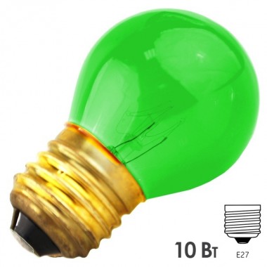 Купить Лампа FOTON DECOR P45 CL 10W E27 230V GREEN/Зеленый