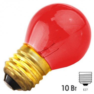 Отзывы Лампа FOTON DECOR P45 CL 10W E27 230V RED/Красный