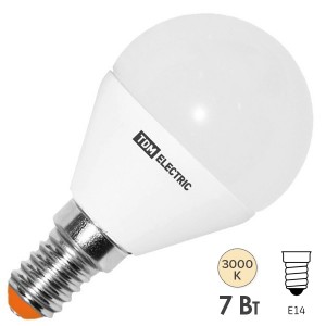 Купить Лампа светодиодная FG45-7 Вт-230 В-3000 К–E14 TDM