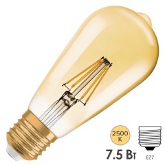 Лампа филаментная светодиодная капля Osram LED Vintage CLAS 1906 LED DIM GOLD 55 7,5W/825 E27 725Lm
