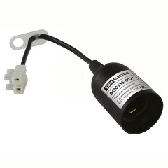 Патрон подвесной с клеммной колодкой, Е27, черный, TDM