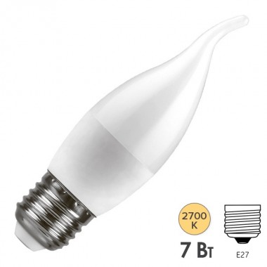 Отзывы Лампа светодиодная свеча на ветру Feron LB-97 7W 2700K 230V E27 теплый свет