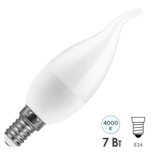 Лампа светодиодная свеча на ветру Feron LB-97 7W 4000K 230V E14 белый свет