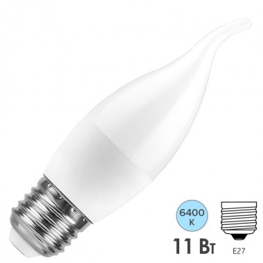 Отзывы Лампа светодиодная свеча на ветру Feron LB-770 11W 6400K 230V E27 холодный свет