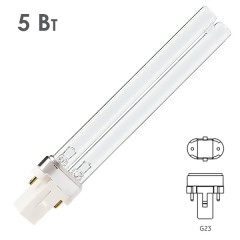 Лампа бактерицидная Philips TUV PL-S 5W/2P G23 L108mm специальная безозоновая