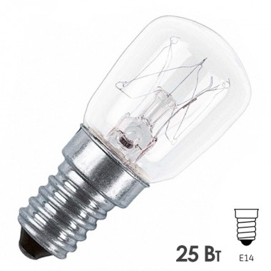 Купить Лампа Osram SPC T25/85 CL 25W E14 для бытовой техники, кухонной вытяжки прозрачная