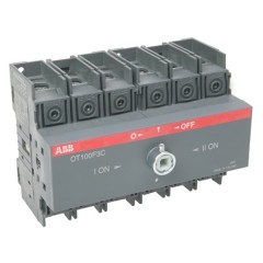 Реверсивный рубильник OT100F3C до 100A 3х полюсный для установки на DIN-рейку или плату (без ручки) Реверсивный рубильник OT100F3C до 100A 3х полюсный для установки на DIN-рейку или плату (без ручки)
