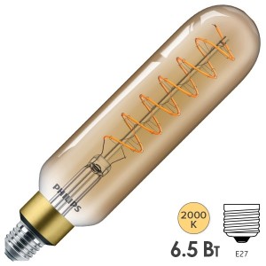 Лампа светодиодная Philips LED Classic-giant 6.5W (40W) E27 T65 GOLD DIM 470Lm (871869680351600/9290