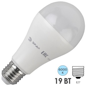 Лампа светодиодная груша ЭРА LED A65-19W-860-E27 холодный свет 711702
