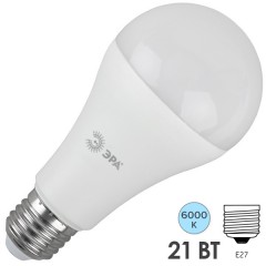 Лампа светодиодная груша ЭРА LED A65-21W-860-E27 холодный свет 742645