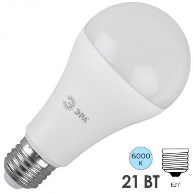Купить Лампа светодиодная груша ЭРА LED A65-21W-860-E27 холодный свет 742645