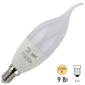 Отзывы Лампа светодиодная свеча на ветру ЭРА LED BXS-9W-827-E14 теплый свет 576740