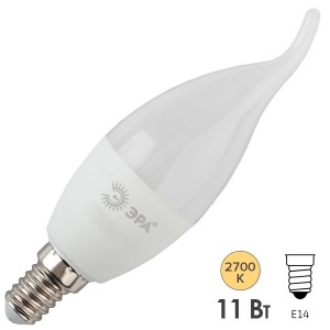 Обзор Лампа светодиодная свеча на ветру ЭРА LED BXS-11W-827-E14 теплый свет 732677