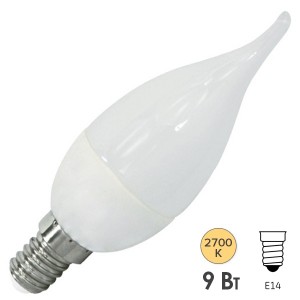 Купить Лампа светодиодная свеча на ветру FL-LED CA37 9W 2700К 220V E14 840Lm 37x108mm