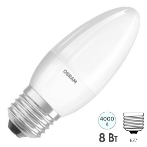 Купить Лампа светодиодная свеча Osram LS CLB 75 8W/840 FR 230V E27 806lm