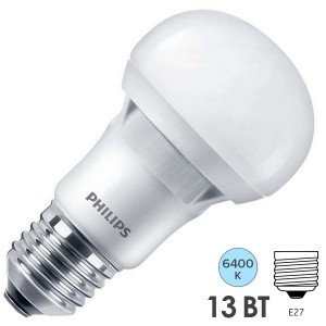 Обзор Светодиодная лампа Philips ESSENTIAL LED Bulb A60 13W (120W) 6500K 220V E27 1450lm