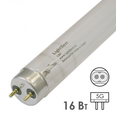 Купить Лампа бактерицидная LightTech LTC 16W T5 G5  L287mm специальная безозоновая