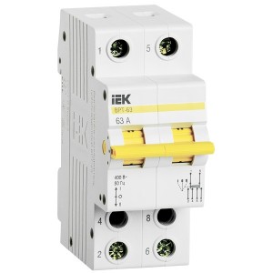 Отзывы Выключатель-разъединитель трехпозиционный ВРТ-63 2P 63А IEK 2 модуля