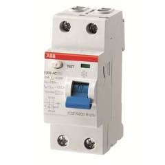 УЗО ABB F202 A-40/0,1 2-х полюсное тип A 40A 100mA 2 модуля