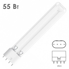 Лампа бактерицидная LightBest LBCQ 55W HO 2G11 специальная безозоновая кварцевое стекло