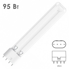 Лампа бактерицидная LightBest LBCQ 95W HO 2G11 специальная безозоновая кварцевое стекло