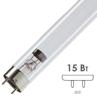 Обзор Лампа бактерицидная UVC G15 T8 15W G13 L438mm специальная безозоновая TDM