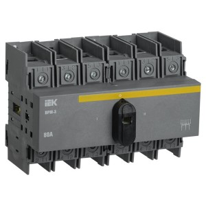 Выключатель-разъединитель модульный ВРМ-3 3P 80А IEK реверсивный 8 модулей