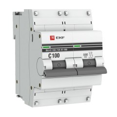 Автоматический выключатель 2P 100А (C) 10kA ВА 47-100 EKF PROxima (автомат)