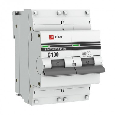 Отзывы Автоматический выключатель 2P 100А (C) 10kA ВА 47-100 EKF PROxima (автомат)