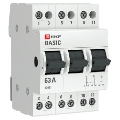 Трехпозиционный переключатель 3P 63А EKF Basic