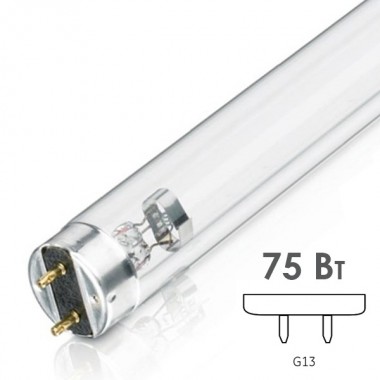 Отзывы Лампа бактерицидная ДБ 75-2 G75 T8 75W G13 L1200mm специальная безозоновая