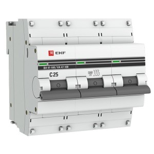 Отзывы Автоматический выключатель 3P  25А (C) 10kA ВА 47-100 EKF PROxima (автомат)