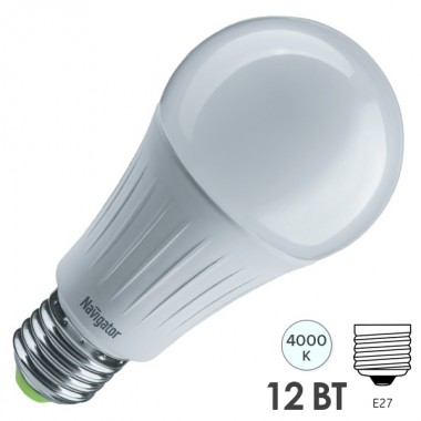 Купить Лампа светодиодная Navigator 61 626 NLL-A60-12-230-2.7K-E27-3STEPDIMM 12W 2700K 1150Lm D60х123mm