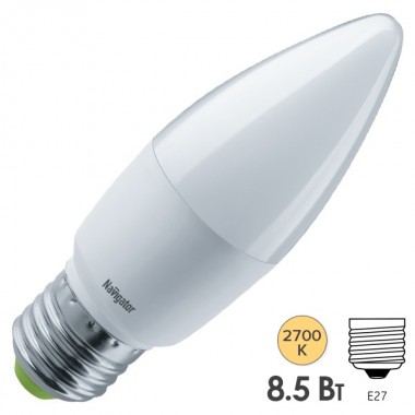 Купить Лампа Navigator 61 327 NLL-C37-8.5-230-2.7K-E27-FR