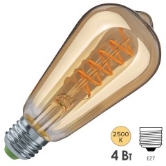 Лампа Navigator 61 628 NLL-F-ST64-4-230-2.5К-E27-SPIRAL