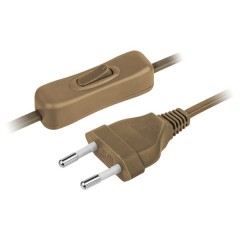 Шнур Navigator 61 721 NPS-FS-170-2x0.5-BR 1.7м с выкл. коричневый