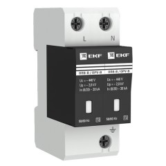 Ограничитель импульсных напряжений ОПВ-B/2P In 30кА 400В с индикатором EKF PROxima