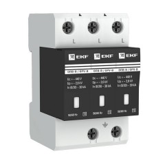 Ограничитель импульсных напряжений ОПВ-B/3P In 30кА 400В с индикатором EKF PROxima